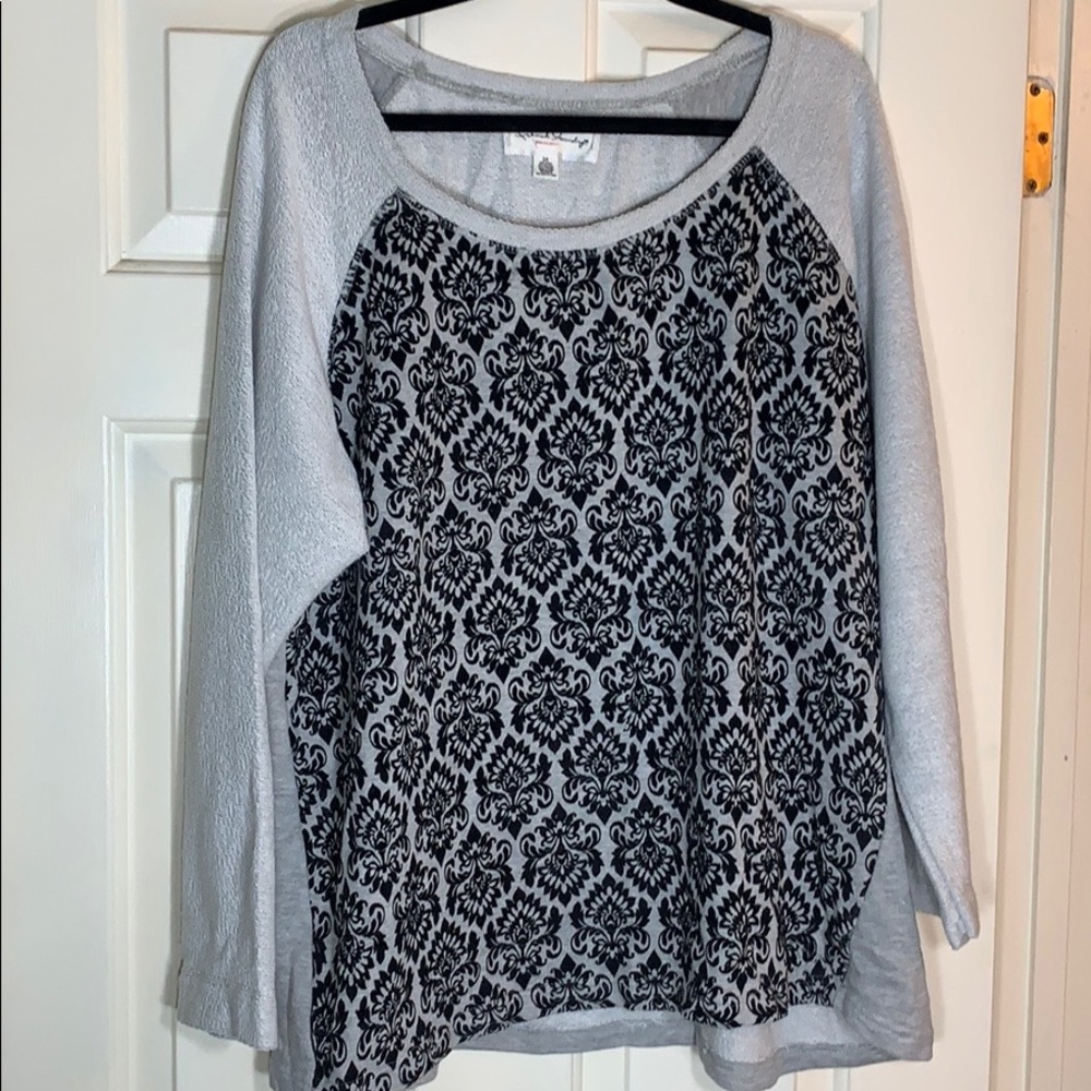 Damask Print Sweater